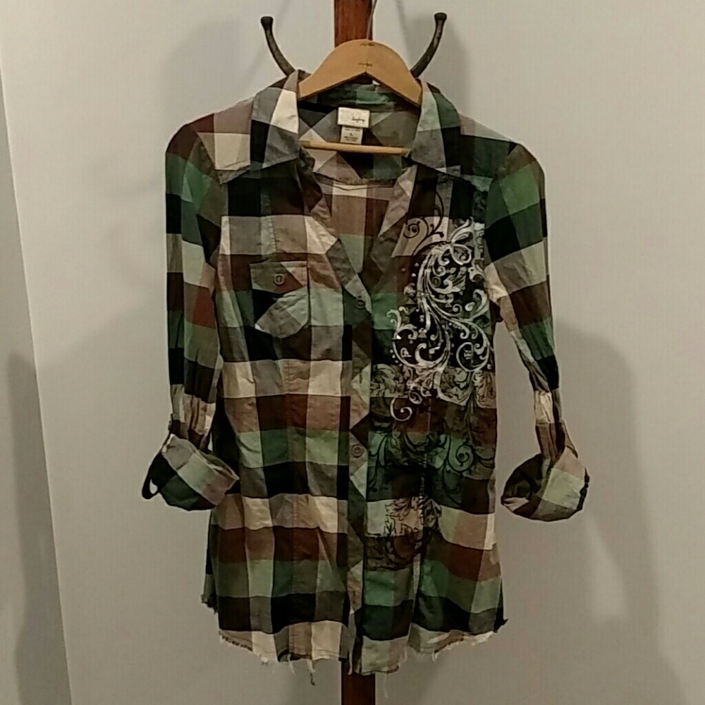 Plaid button up shirt